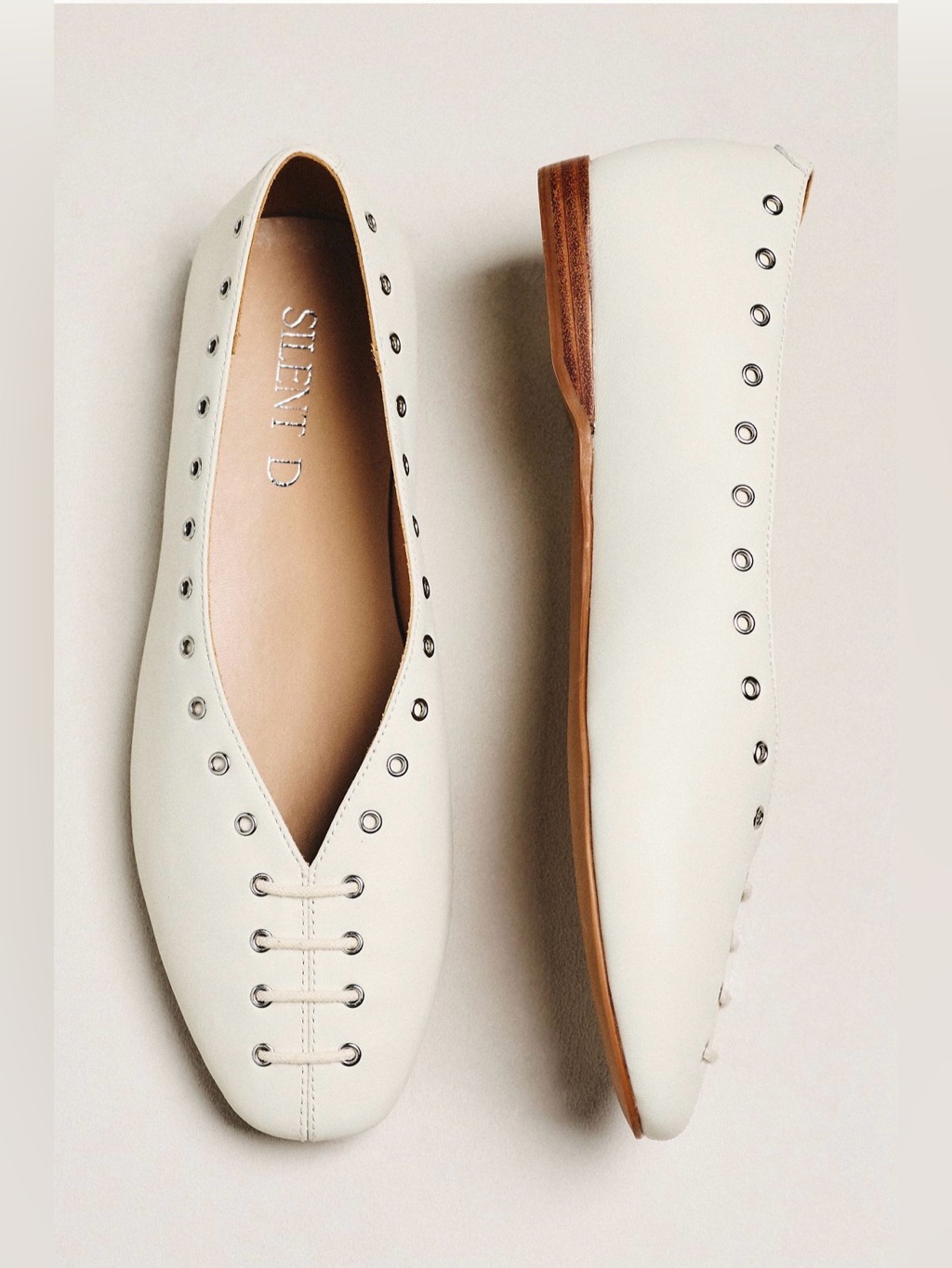 Anthropologie Silent D Lonny Grommet Lace-Up Flats